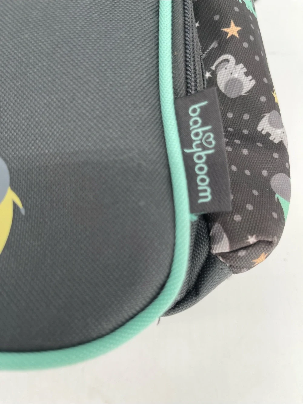 Babyboom Elephant Print Top Zip Backpack Diaper Bag